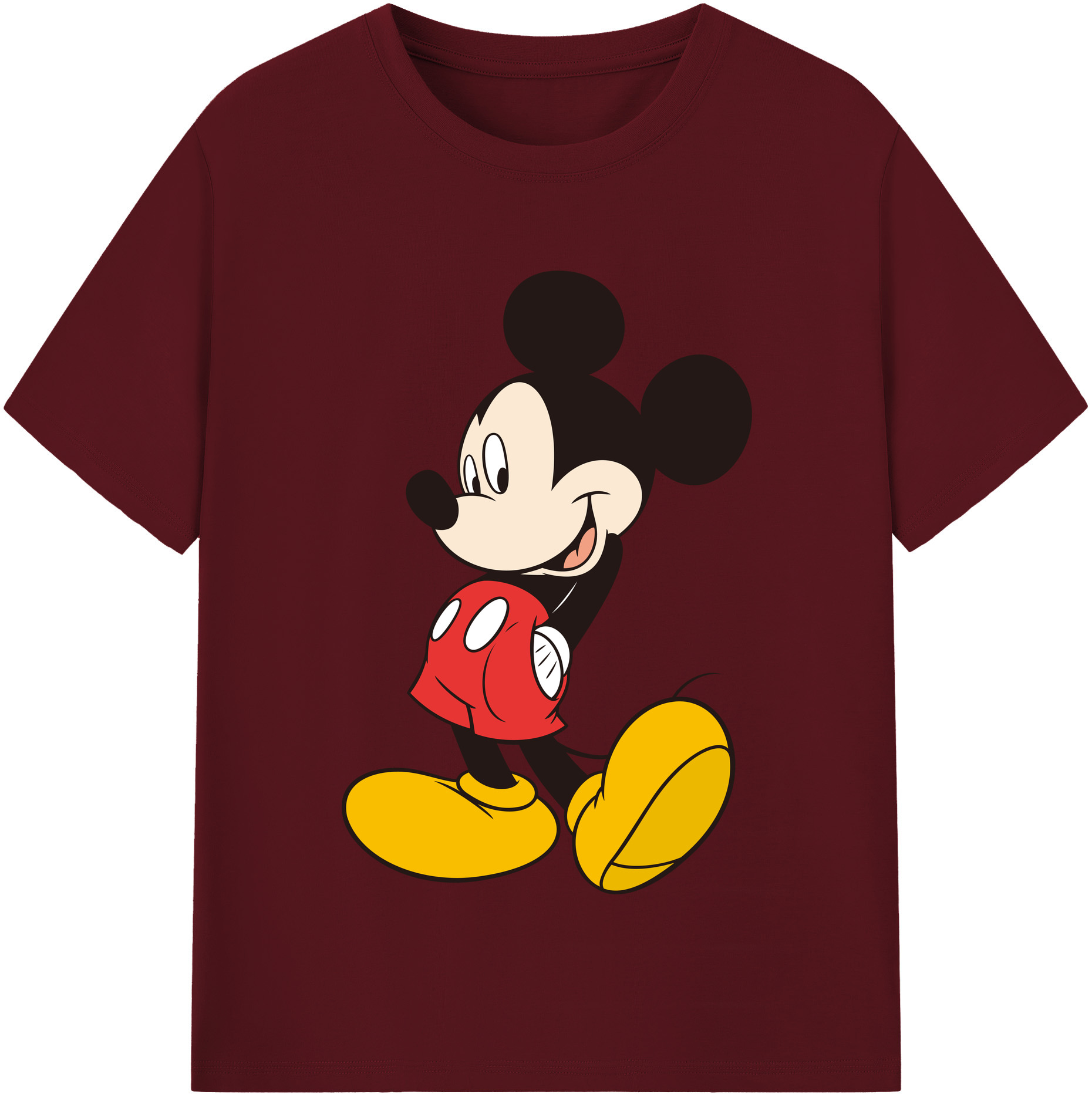 （画像用） ミッキーマウス Mickey Mouse 綿100％半袖Tシャツ（フロントプリント）